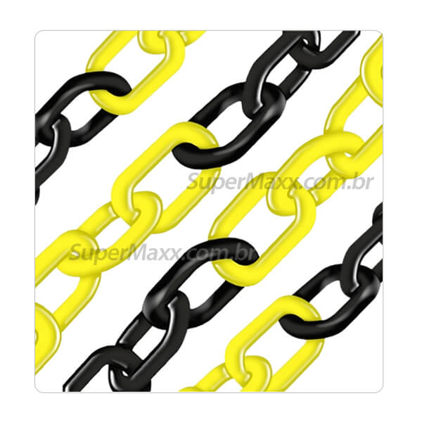 corrente zebrada plastica