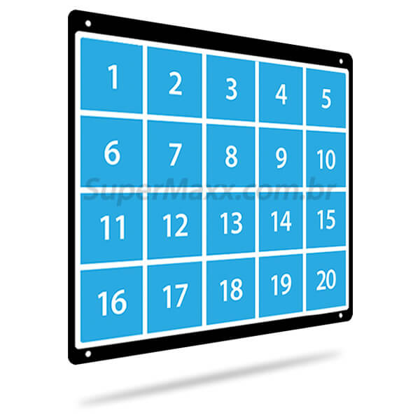painel organizador de prisma numerico automotivo imantado