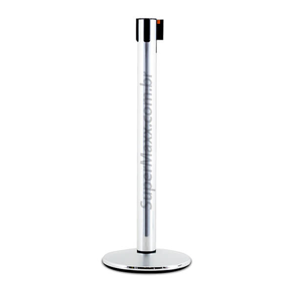 Pedestal com fita retratil personalizada